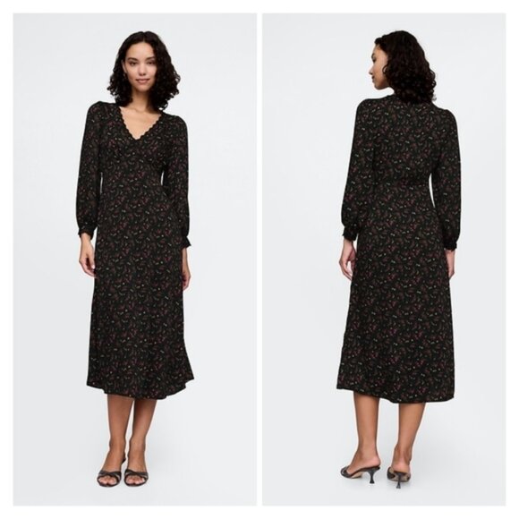 Dresses & Skirts - GAP Satin Empire Floral Midi Dress XXL